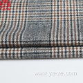 tweed plaid check woven Wool Polyester fabric